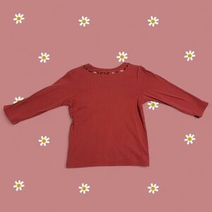 Vintage Burnt Orange 3/4 Sleeve Top